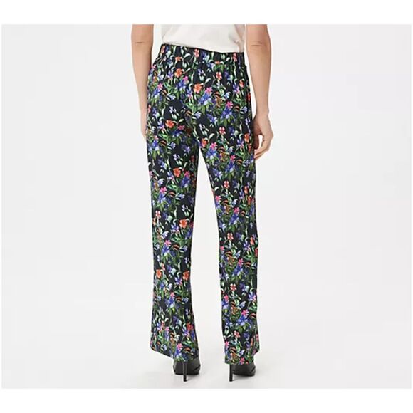 BROOKE SHIELDS‎ Timeless Flat Front Wide-Leg Pants Summer Bouquet 3X NEW A350165 - Picture 10 of 10